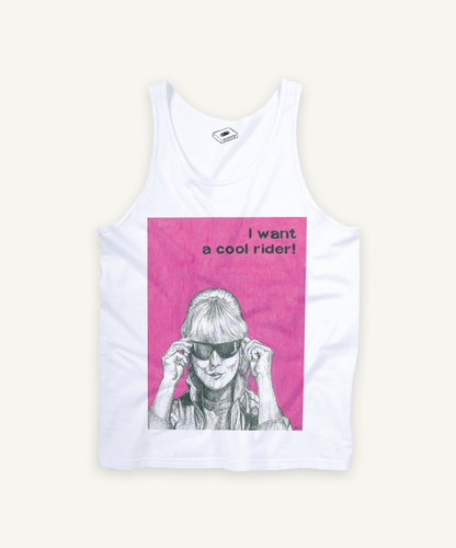 GREASE 2 tank tank top on ivory background with natural shadow