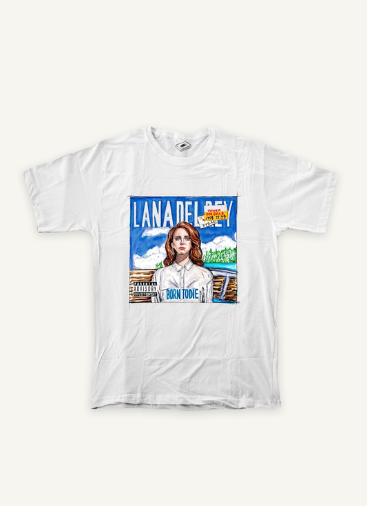 LANA DEL REY T-SHIRT T-shirt on ivory background with natural shadow