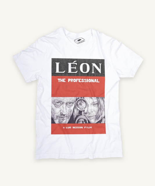 leon the professional T-shirt on ivory background with natural shadow