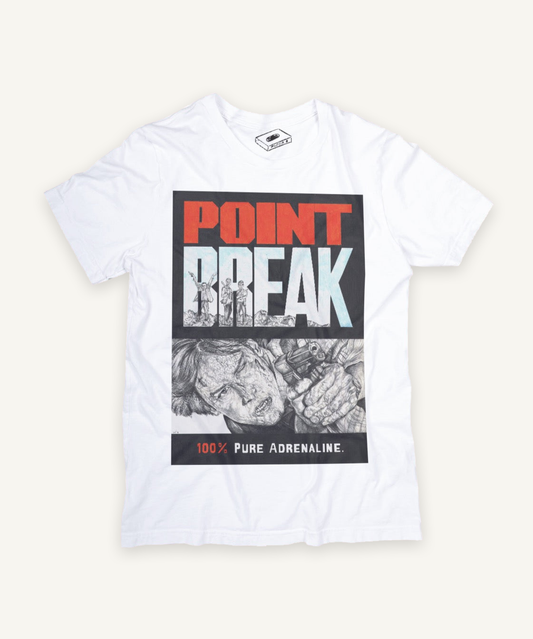 point break T-shirt on ivory background with natural shadow