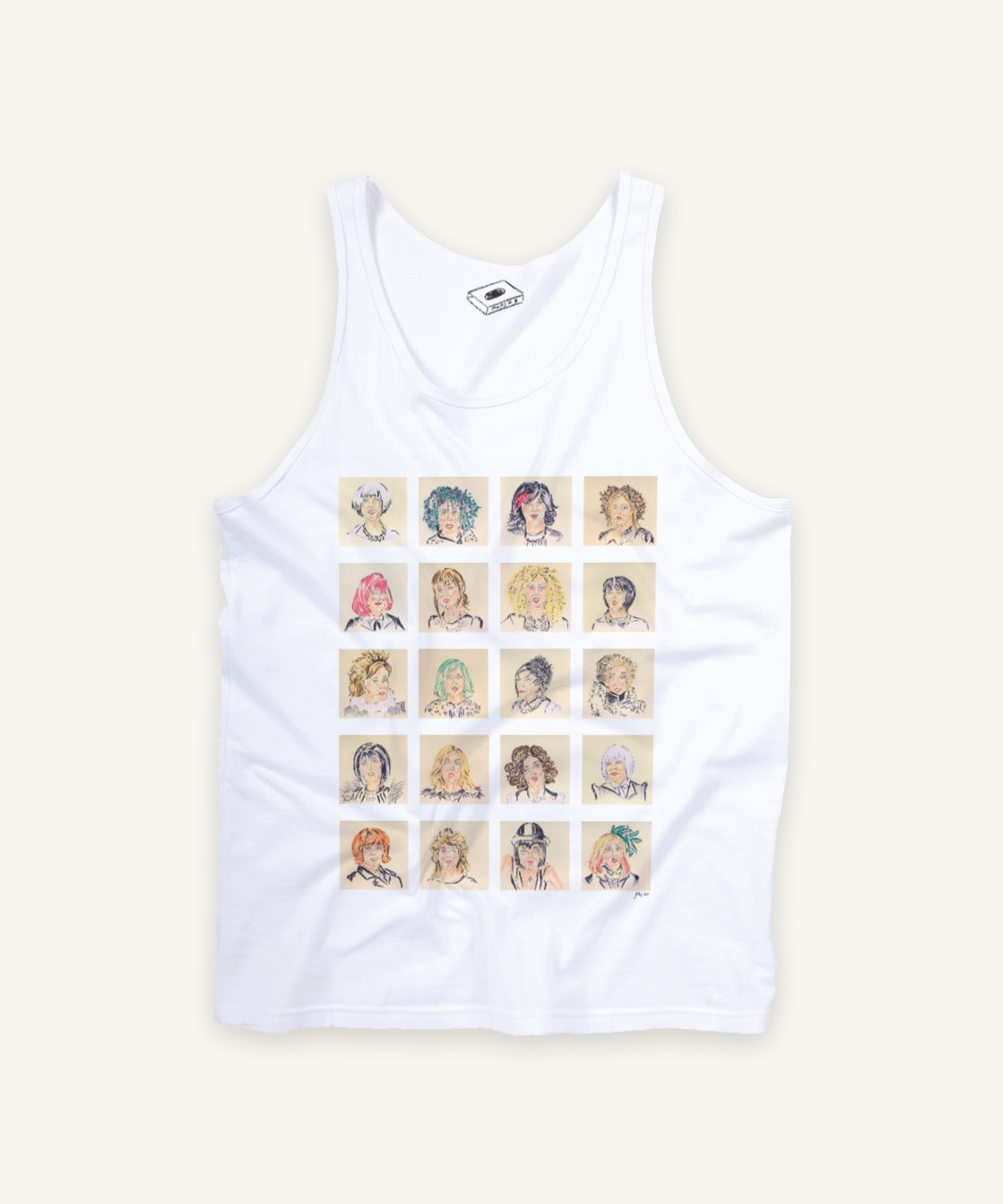 SCHITTS CREEK // MOIRA ROSE x 20 tank tank top on ivory background with natural shadow