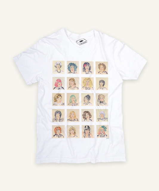 schitts creek moira rose x 20 T-shirt on ivory background with natural shadow
