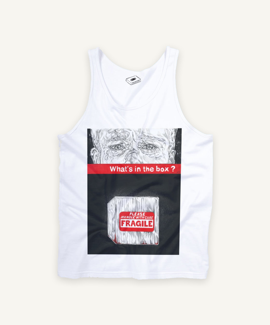 SE7EN tank tank top on ivory background with natural shadow