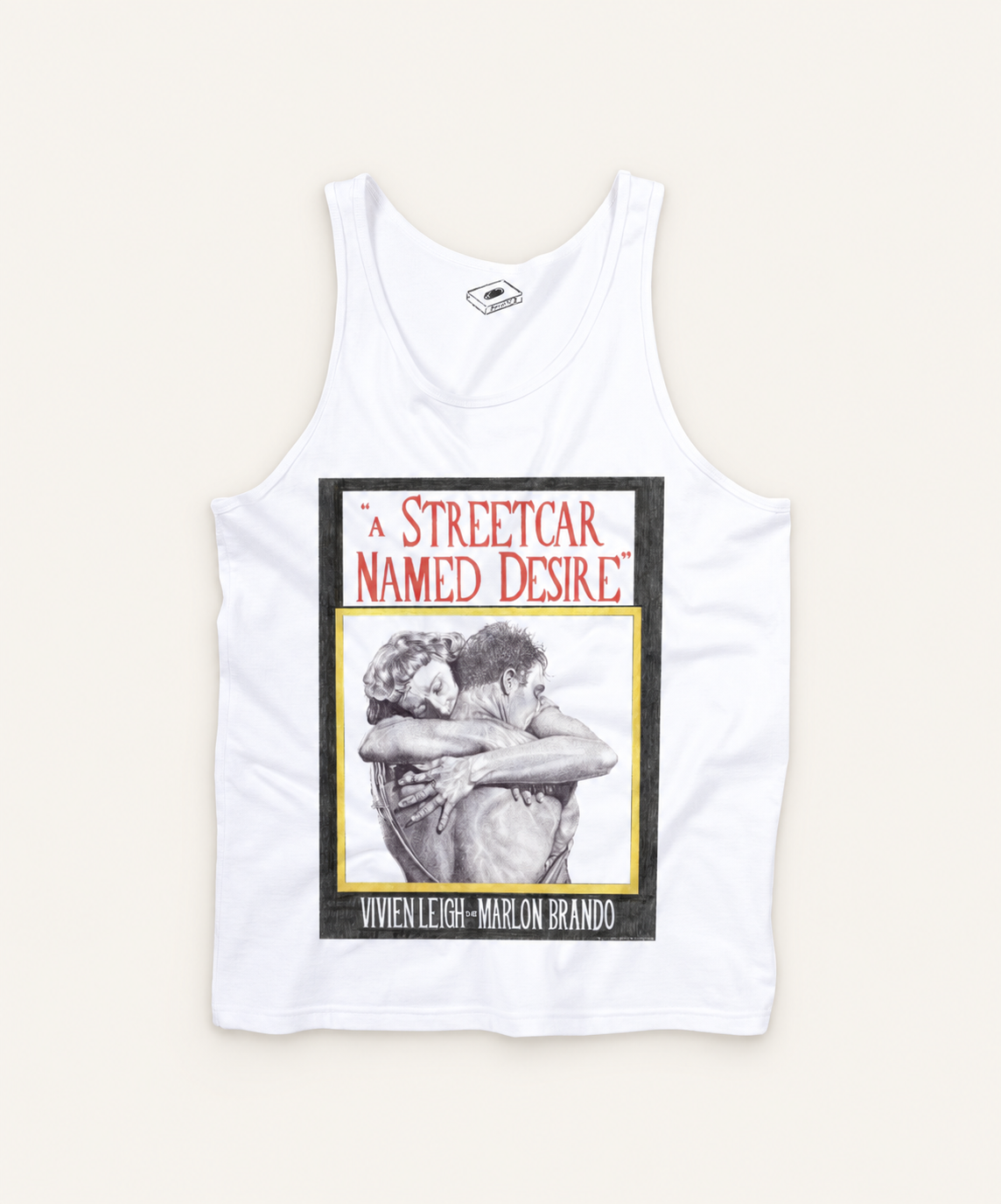 Tank top on ivory background