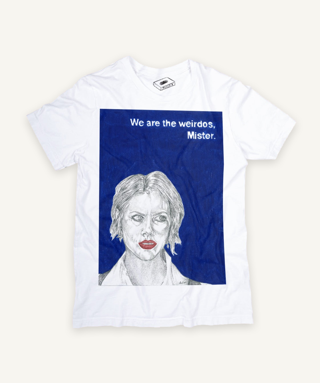 the craft T-shirt on ivory background with natural shadow