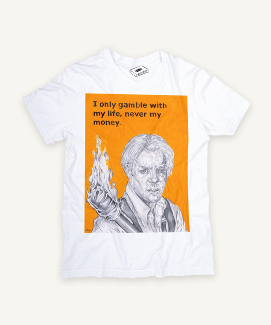 the mummy T-shirt on ivory background with natural shadow