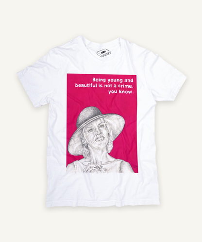 the parent trap T-shirt on ivory background with natural shadow