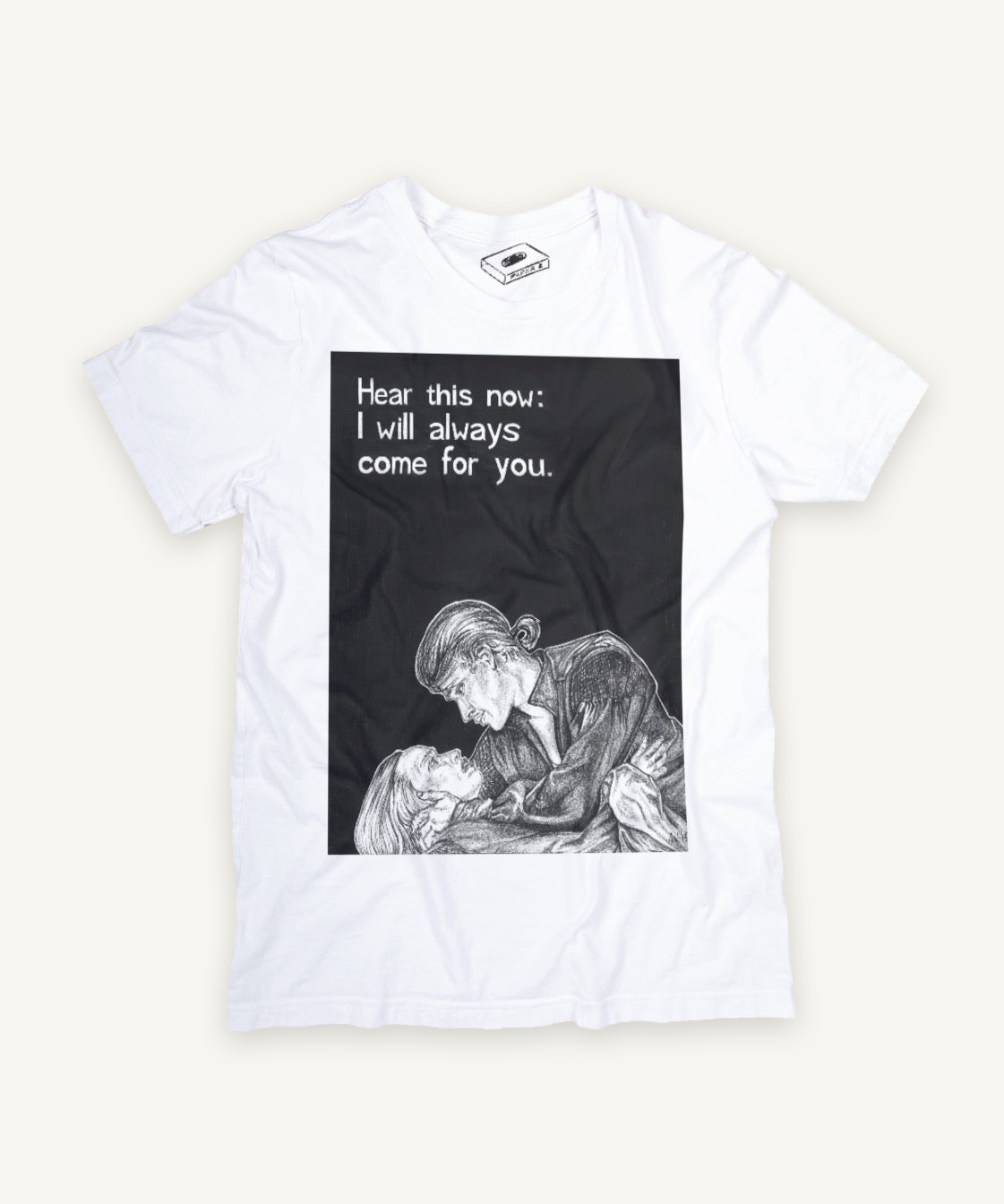 the princess bride T-shirt on ivory background with natural shadow