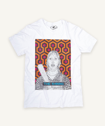 the shining T-shirt on ivory background with natural shadow