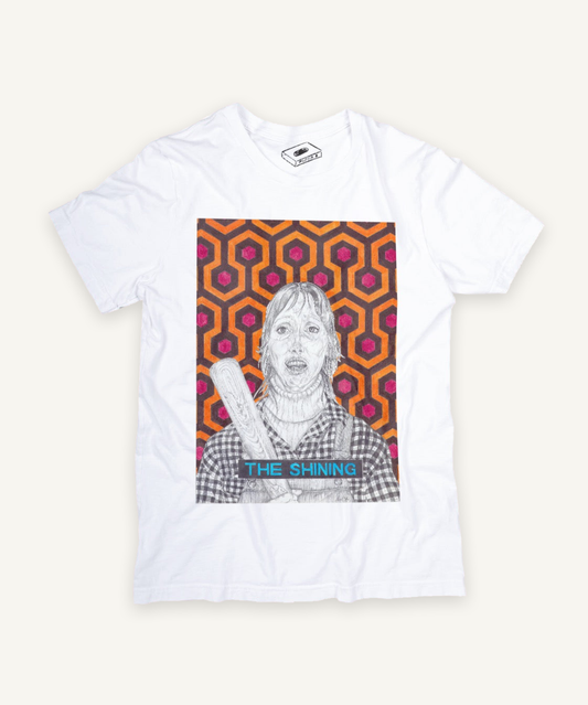 the shining T-shirt on ivory background with natural shadow