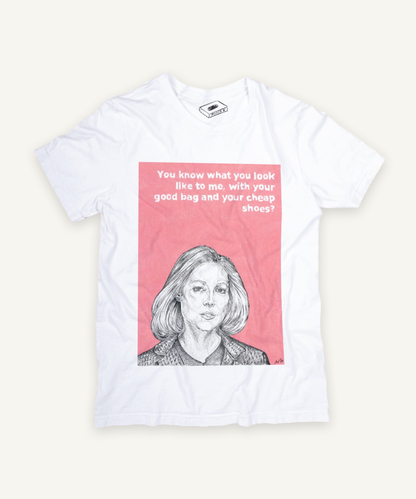 the silence of the lambs T-shirt on ivory background with natural shadow
