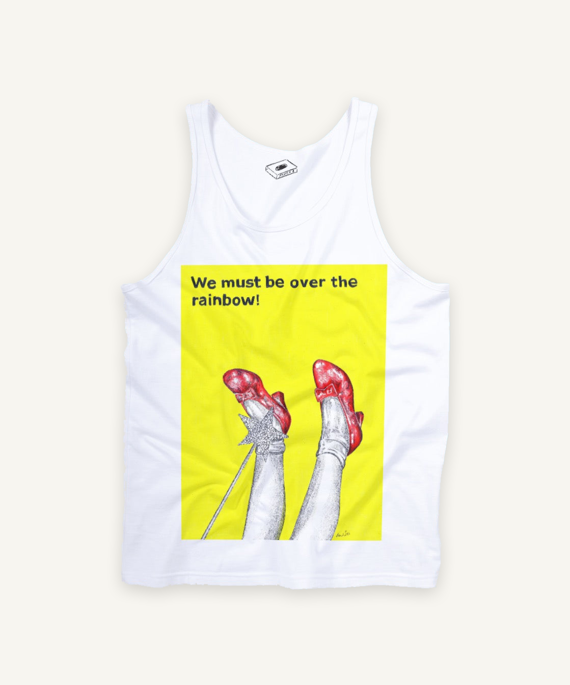 THE WIZARD OF OZ tank tank top on ivory background with natural shadow