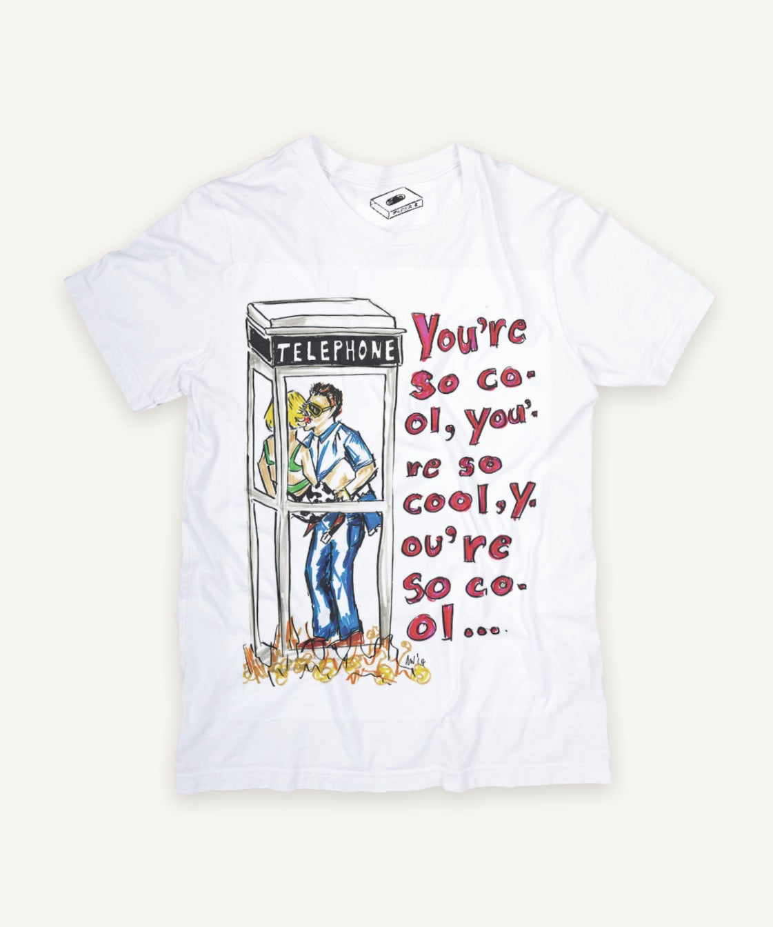 true romance youre so cool T-shirt on ivory background with natural shadow