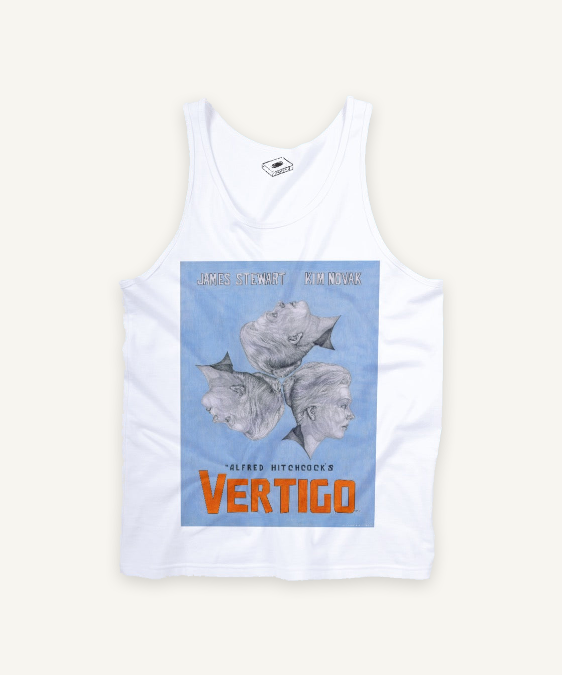 VERTIGO tank tank top on ivory background with natural shadow