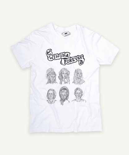 winona forever T-shirt on ivory background with natural shadow