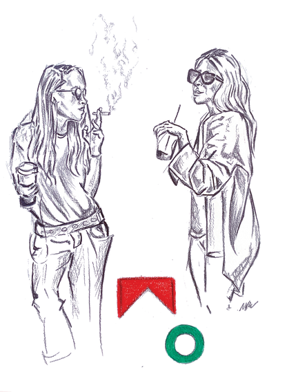 MK + ASHLEY + SMOKING + STARBUCKS sweatshirt - Sweatshirt