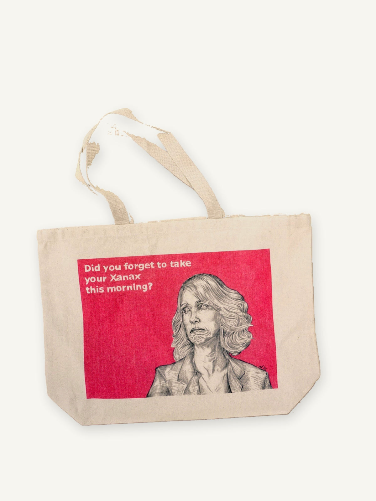Bridesmaids TOTE with natural canvas color on an ivory background