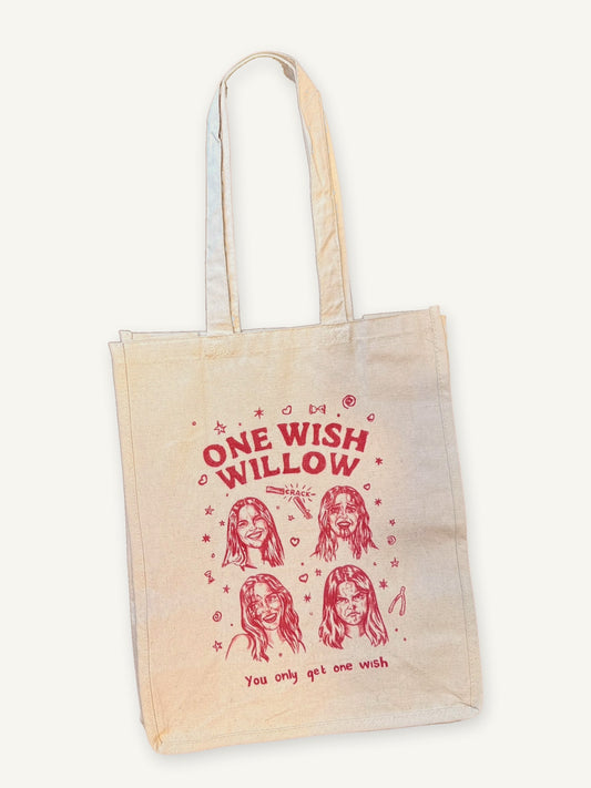 DIVINE (Pink Flamingos) TOTE (Copy) with natural canvas color on an ivory background
