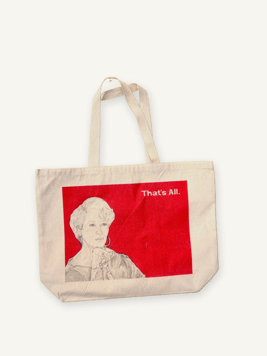 The Devil Wears Prada TOTE with natural canvas color on an ivory background