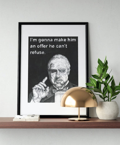 The Godfather PRINT (12 x 16) - Art Print