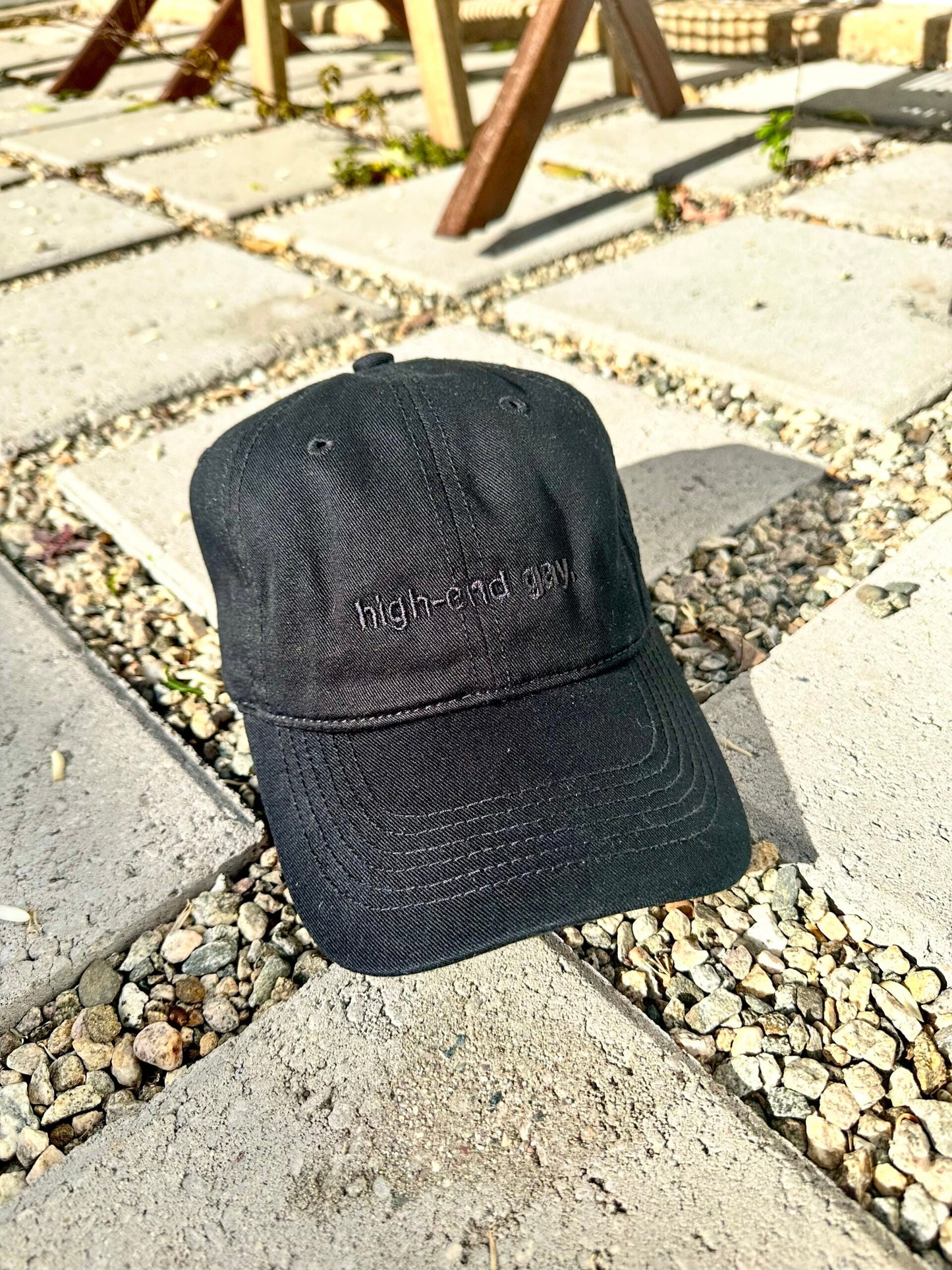 The White Lotus CAP (high-end gay)// BLACK - Dad Cap