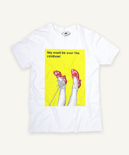 the wizard of oz T-shirt on ivory background with natural shadow